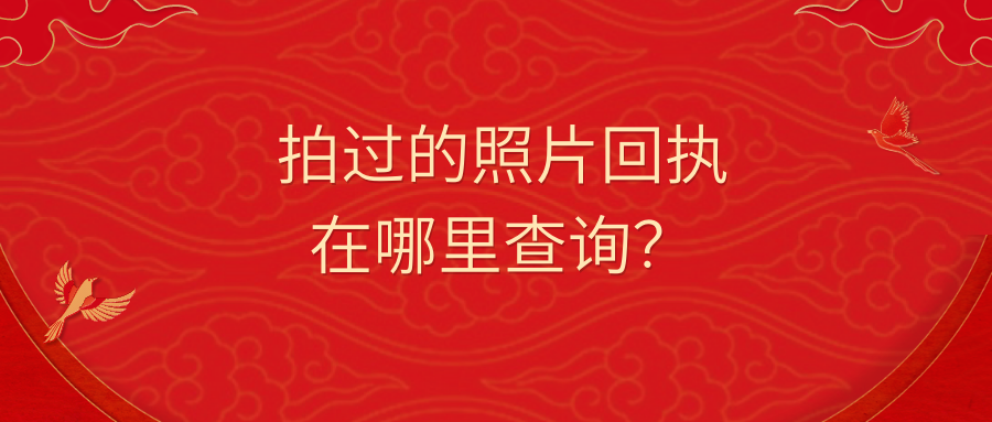 拍过的数码回执编号在哪里查?