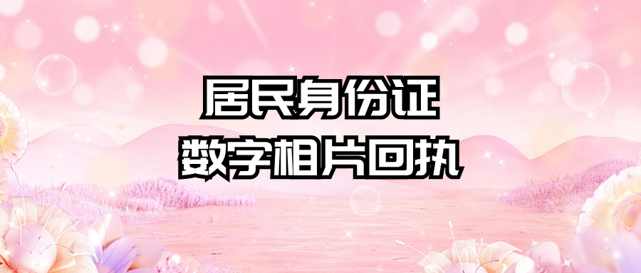 居民身份证数字相片回执