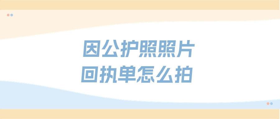 因公护照电子照片回执单去哪拍